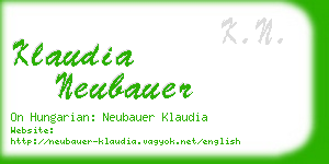 klaudia neubauer business card